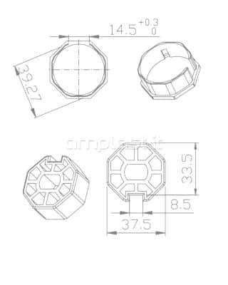 Adattatore rullo ottagonale D.40