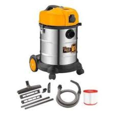 Aspirapolvere-liquidi inox 2x1200W 75 litri