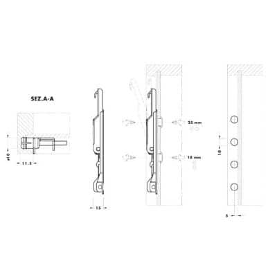 Attaccaglie Camar regolabile invisibile 4618.16SX