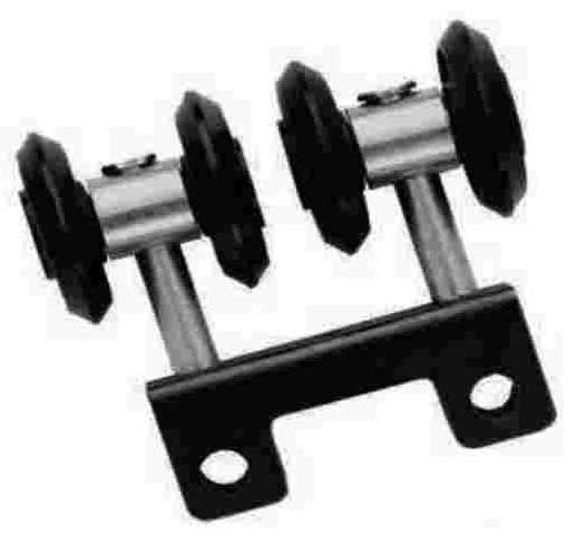 Carrello a 4 ruote &Oslash;24 su piastra alettata