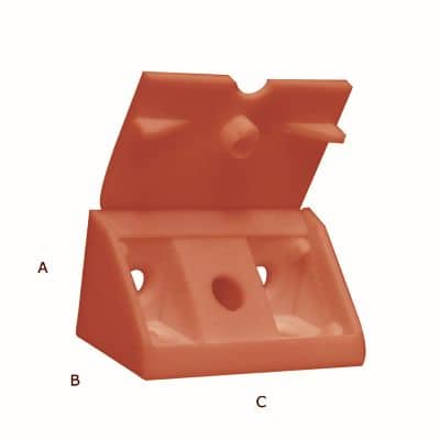 Angolare plastica marrone con tappo