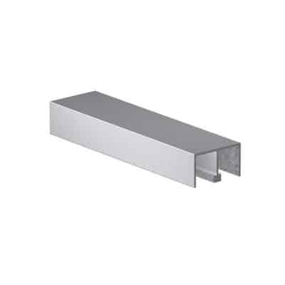 Binario superiore anta vetro 605.020.110mm argento 3metri