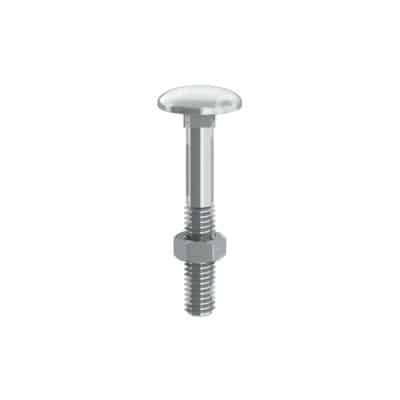 Bullone testa tonda zincato M6x40