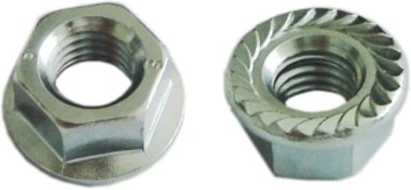 Dado flangiato zigr. zincato M6